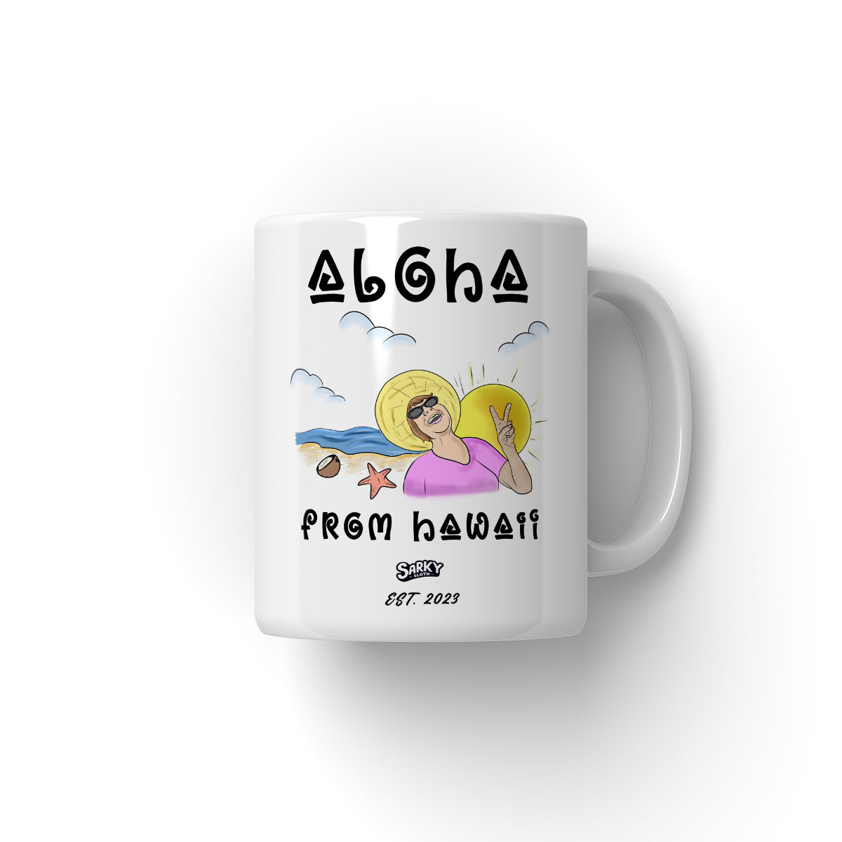 sarky sloth, funny dad mugs, silly mugs, dad mugs funny, funny personalized mugs, funny mugs personalised