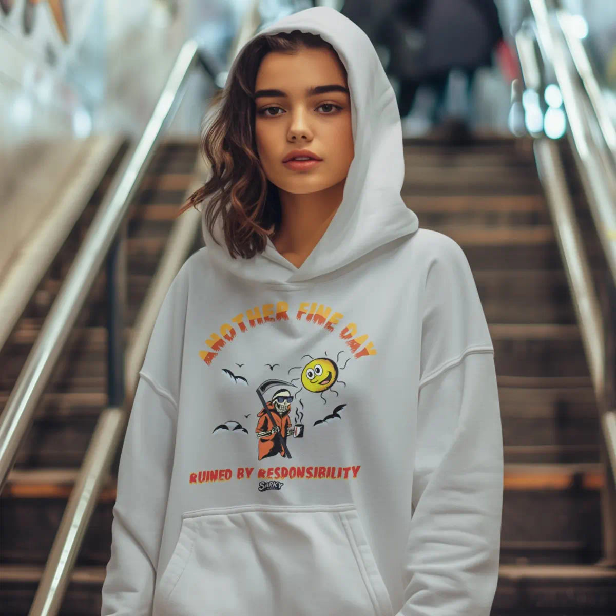 Another Fine Day Ruined by Responsibility Hoodie