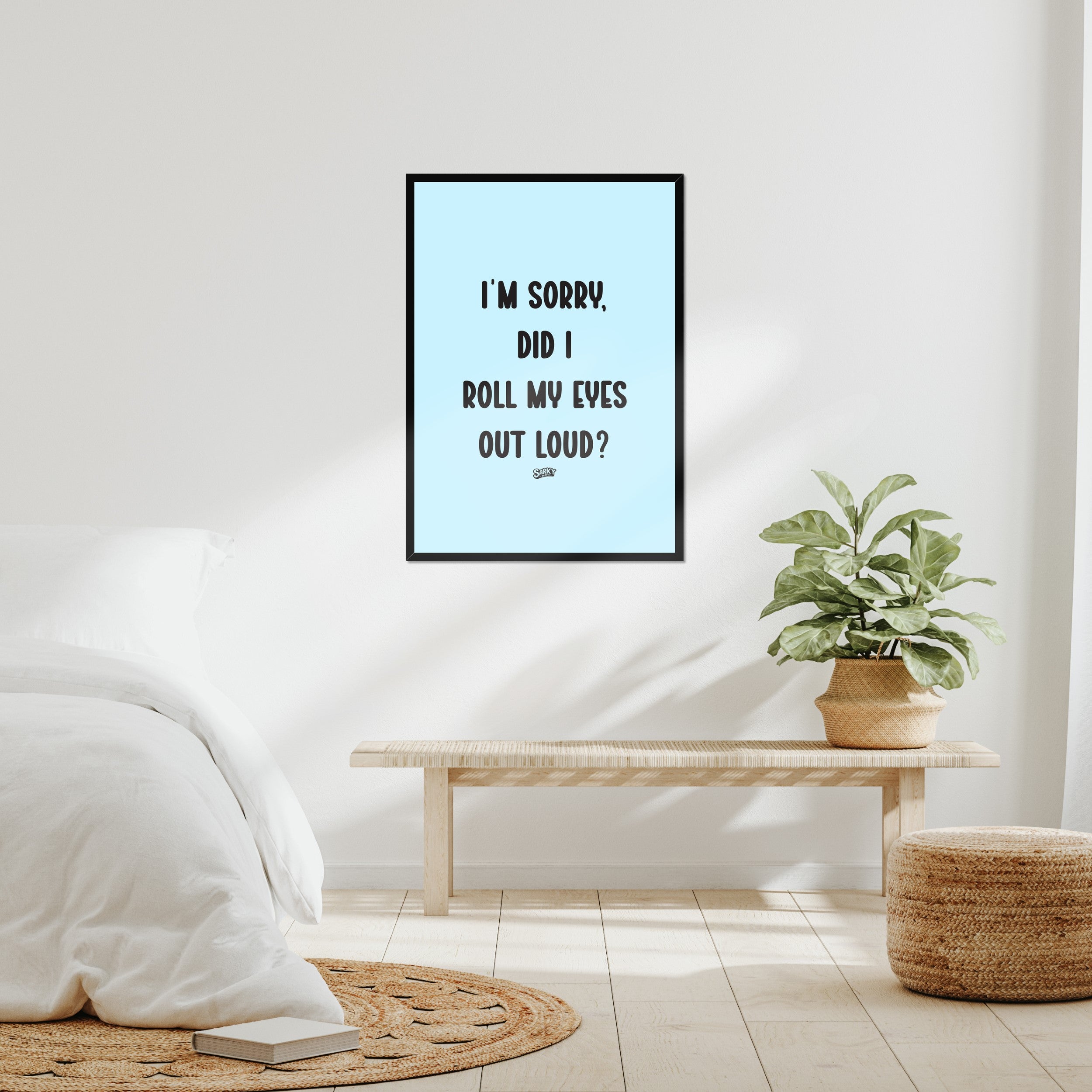 sarky sloth, prints wall art uk, canvas art prints, office wall art, custom canvas prints, canvas art uk