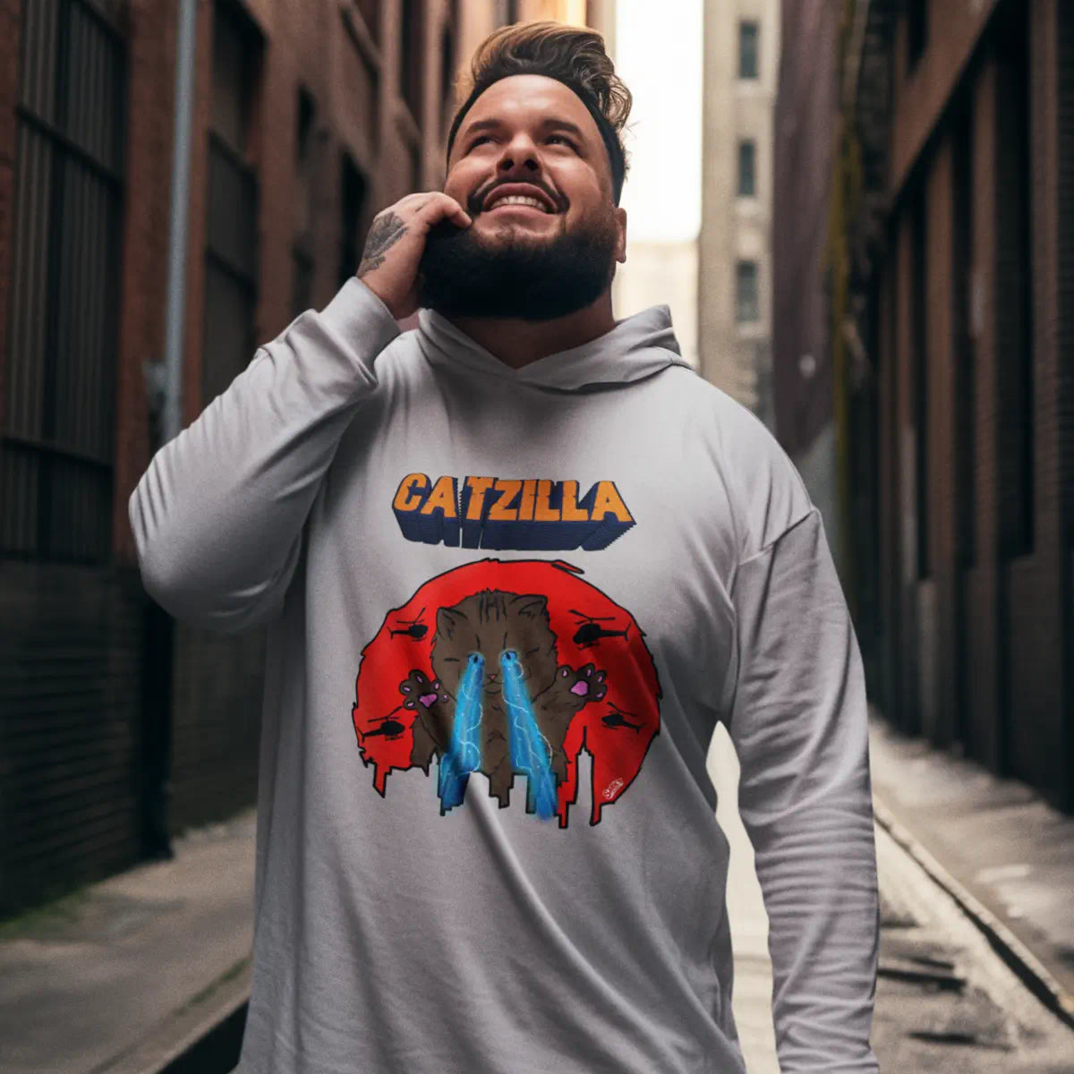Catzilla Retro Hoodie