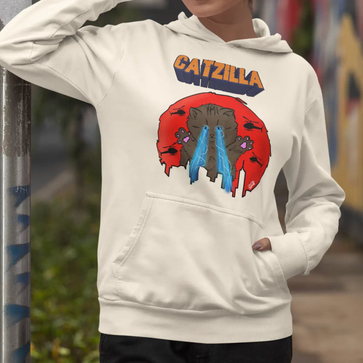 Catzilla Retro Hoodie