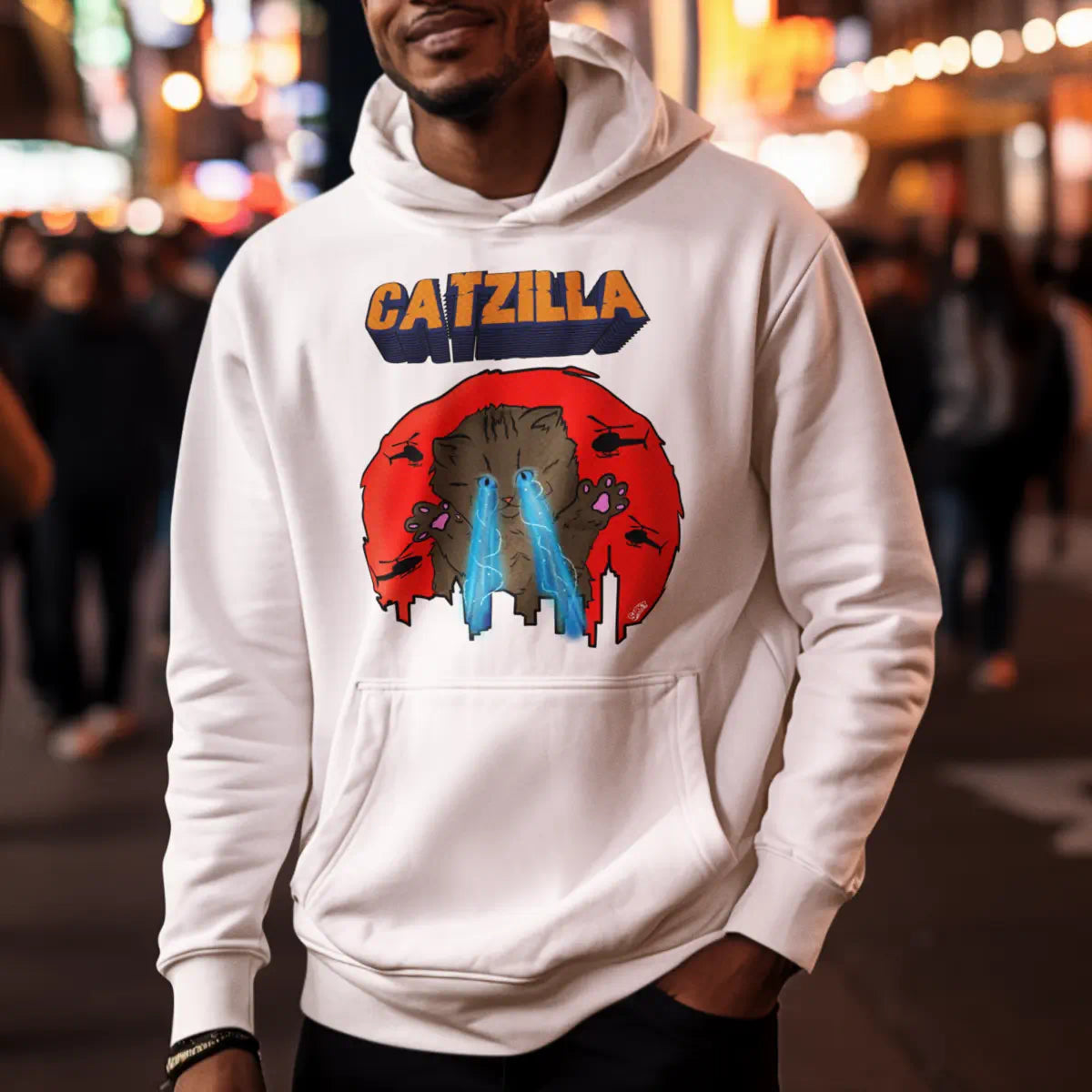 Catzilla Retro Hoodie