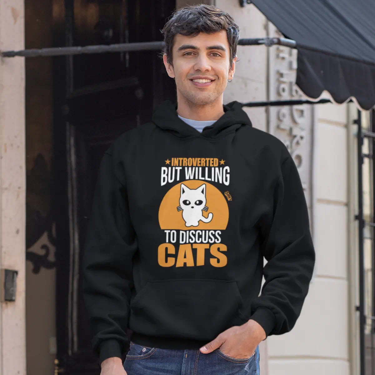 Introverted But Willing to Discuss Cats Hoodie