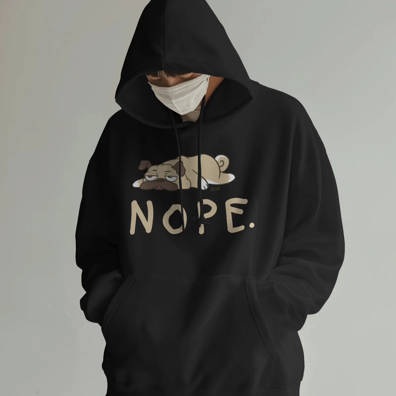 Nope Pug Hoodie