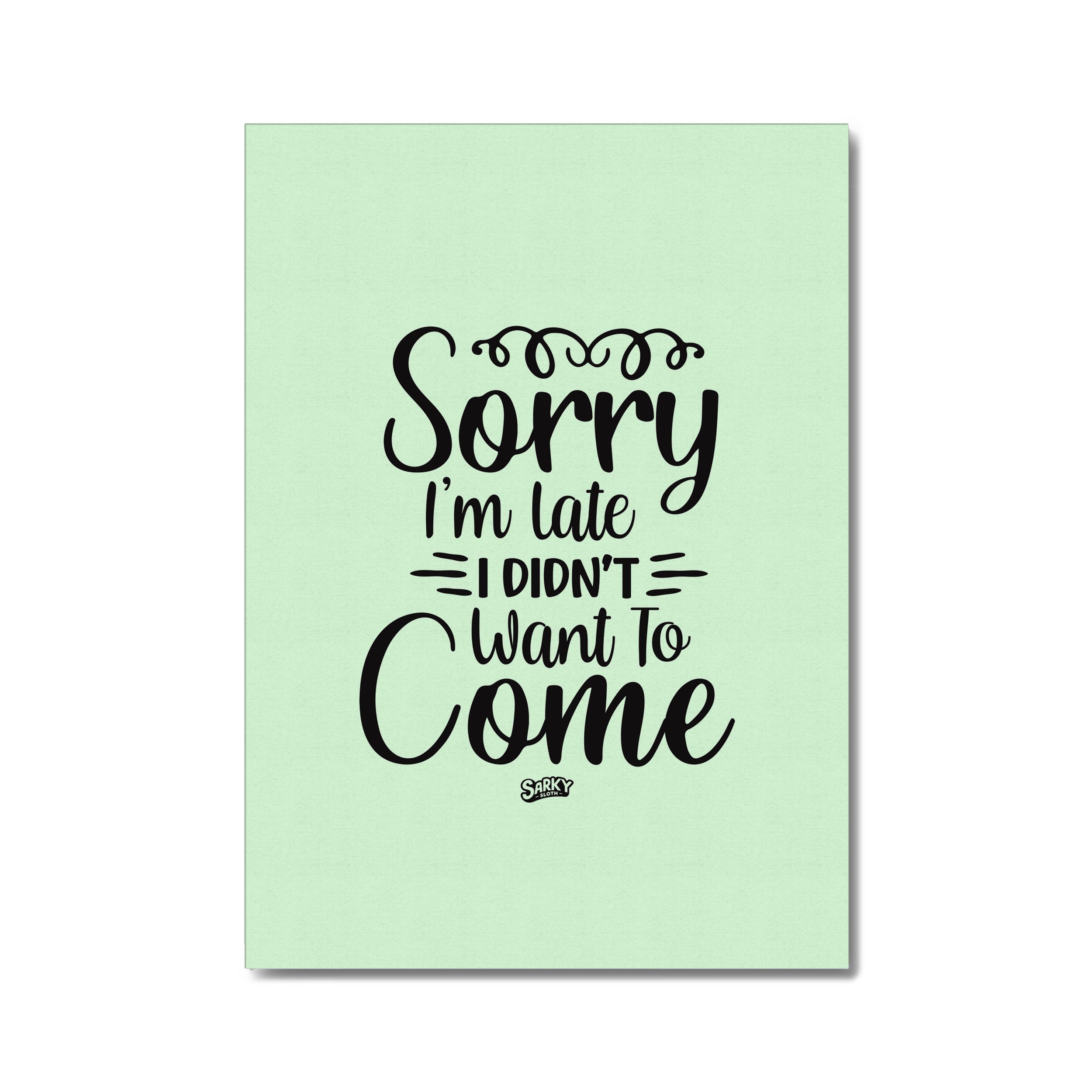 sarky sloth, funny kitchen prints, humorous art prints, funny prints for kitchen, kitchen prints funny, fun wall prints