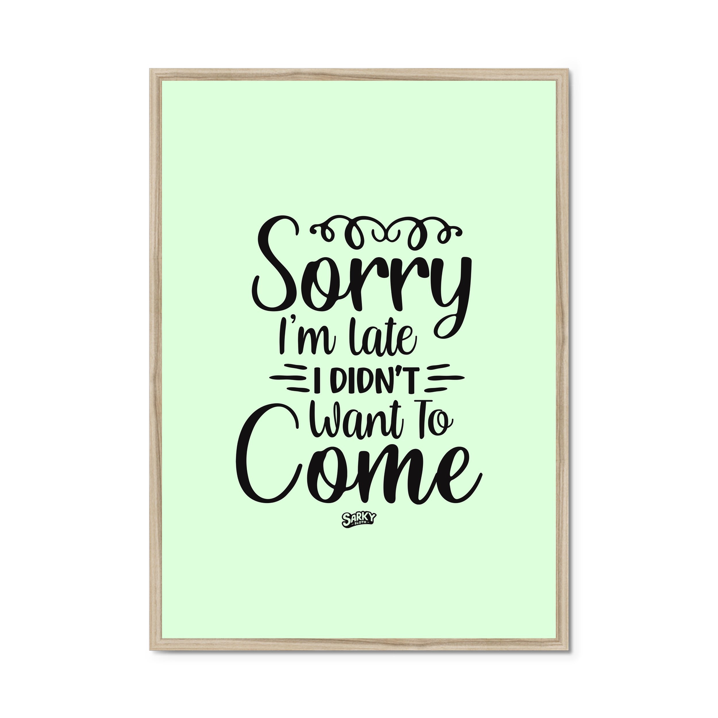 sarky sloth, prints wall art uk, canvas art prints, office wall art, custom canvas prints, canvas art uk