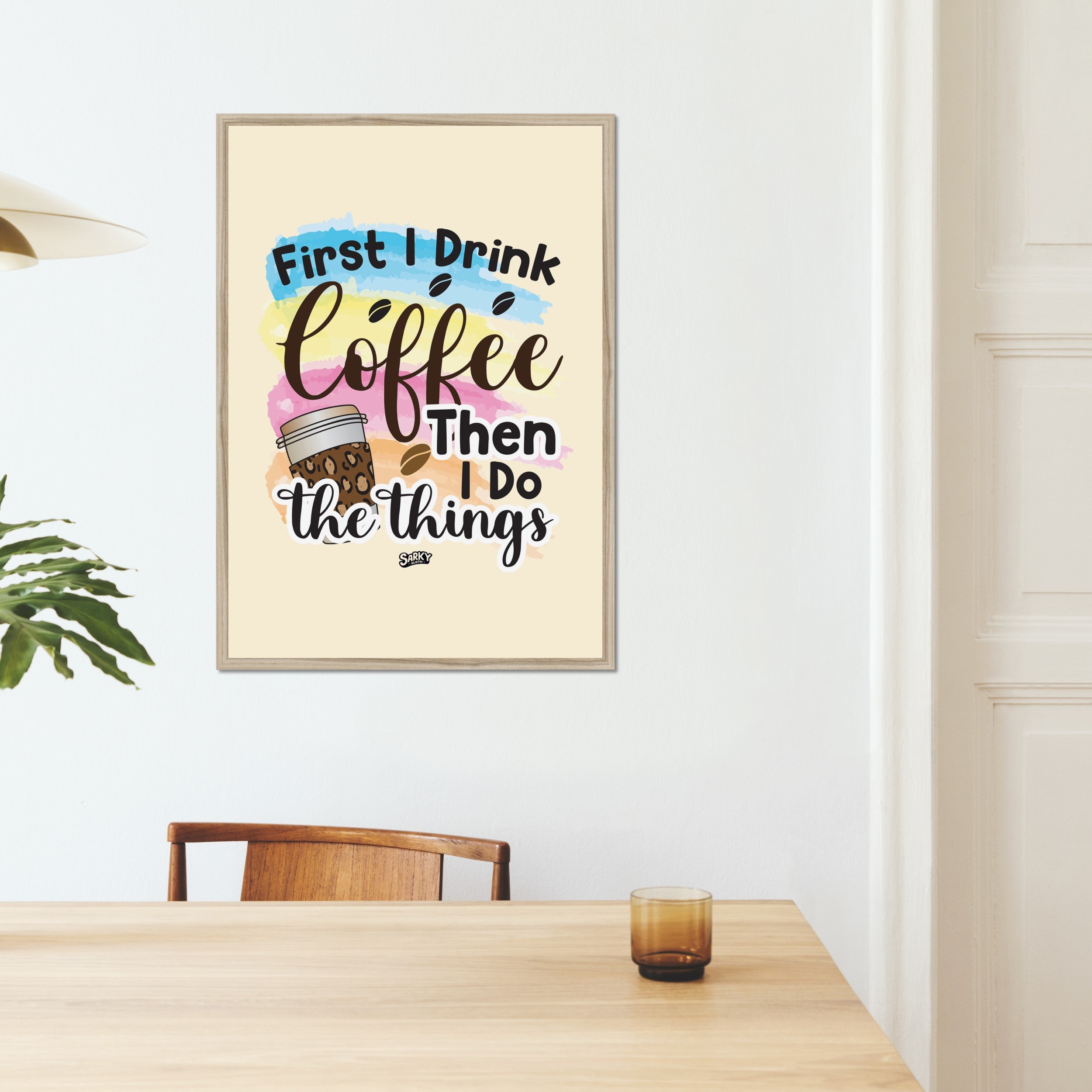 sarky sloth, funny bar posters, funny bedroom posters, funny health and safety posters, funny home prints, funny office prints