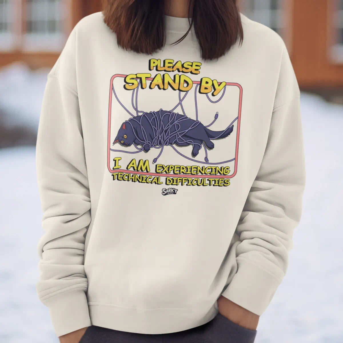weather sweaters, black knit jumper, mens knitwear, navy jumper, blue jumper, Graphic tees, sarkysloth, sarky sloth
