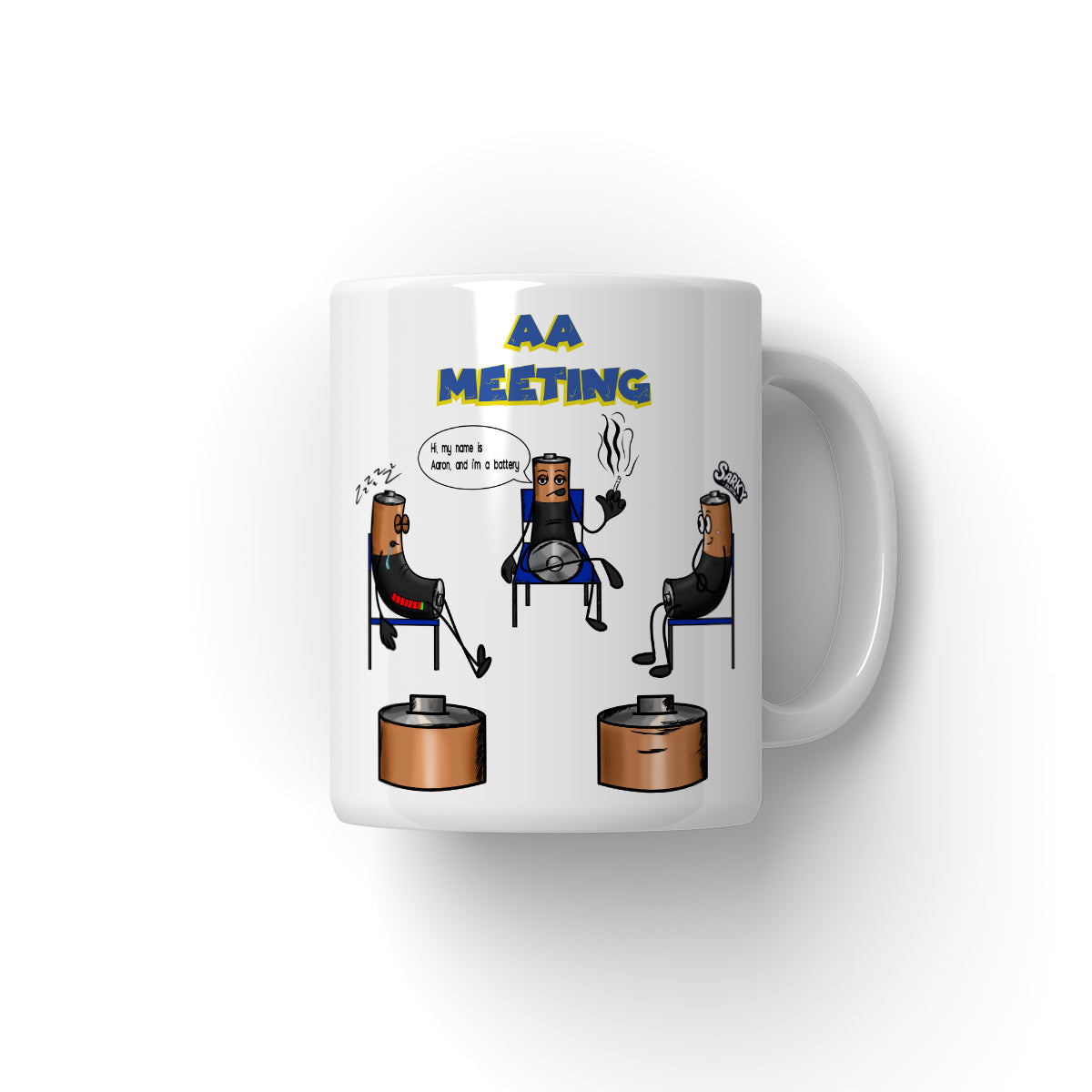 sarky sloth, funny mugs for him, hilarious coffee mugs, silly coffee mugs, comical coffee mugs, funny cups for him