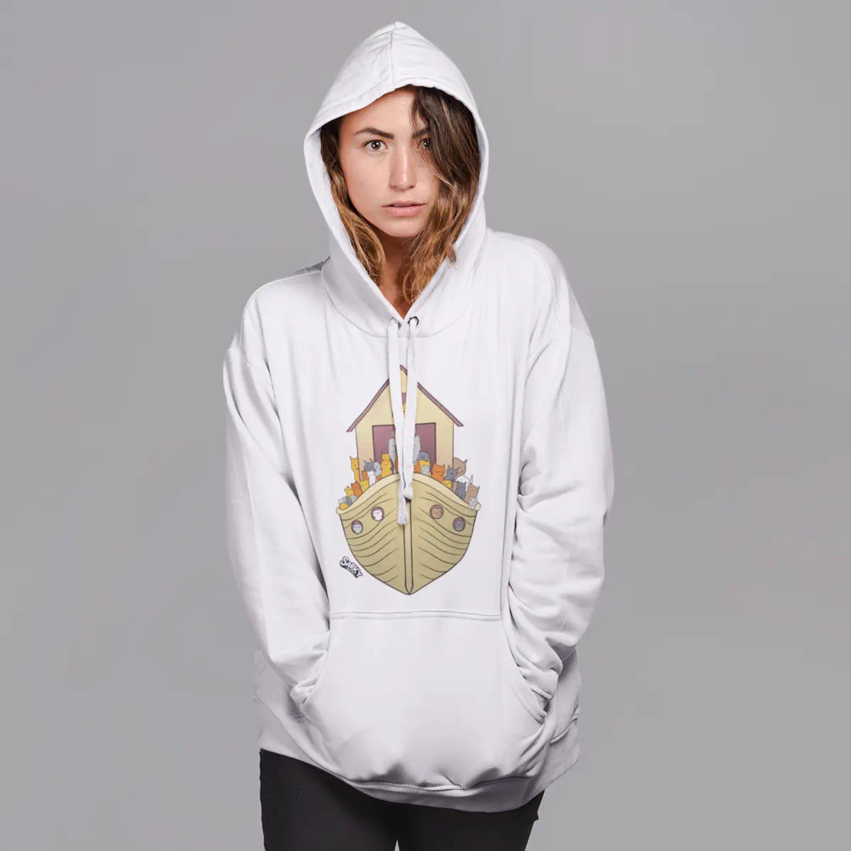 Noah Ark Cat Hoodie
