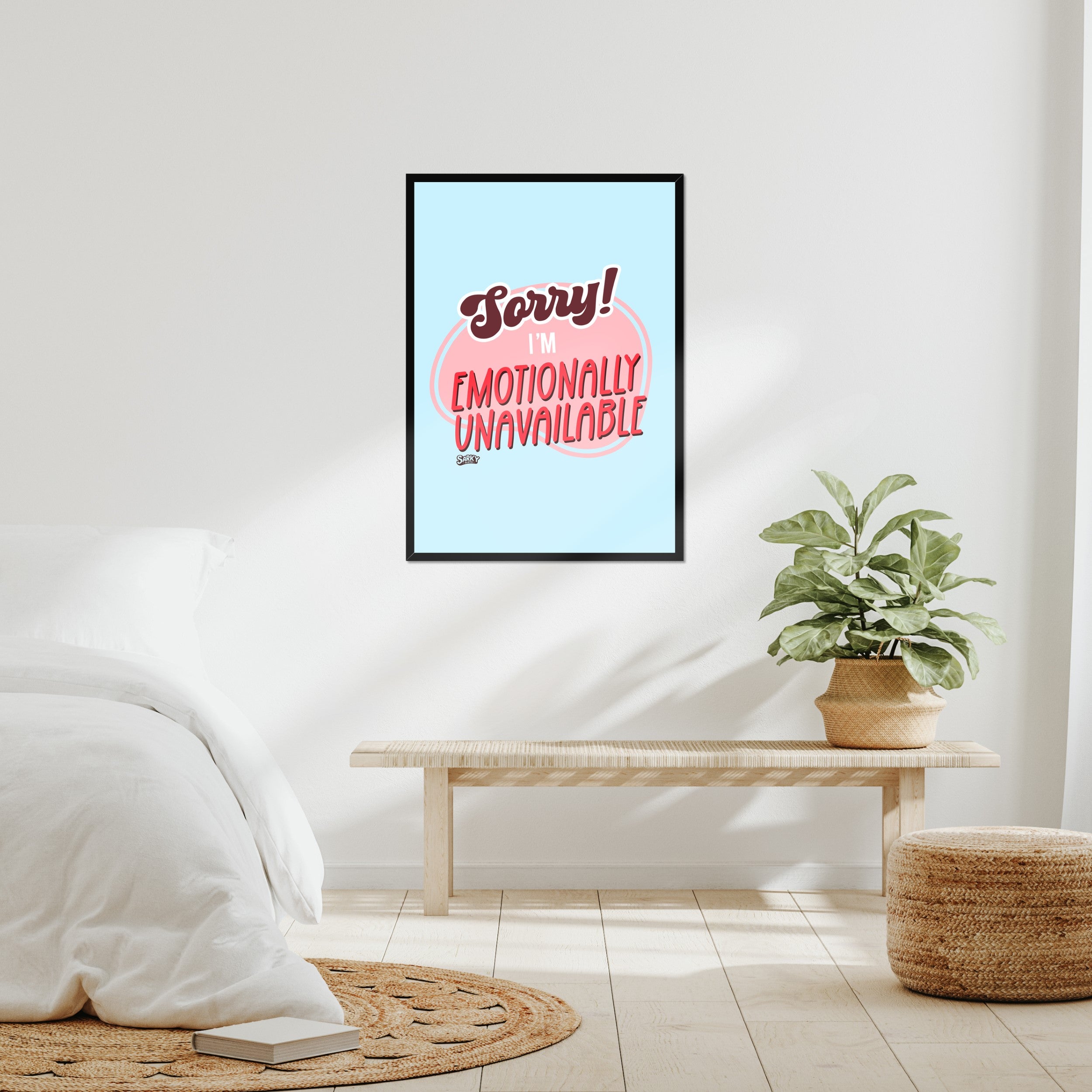 sarky sloth, print wall prints, wall art prints, canvas wall art, wall art for living room, lounge room wall art