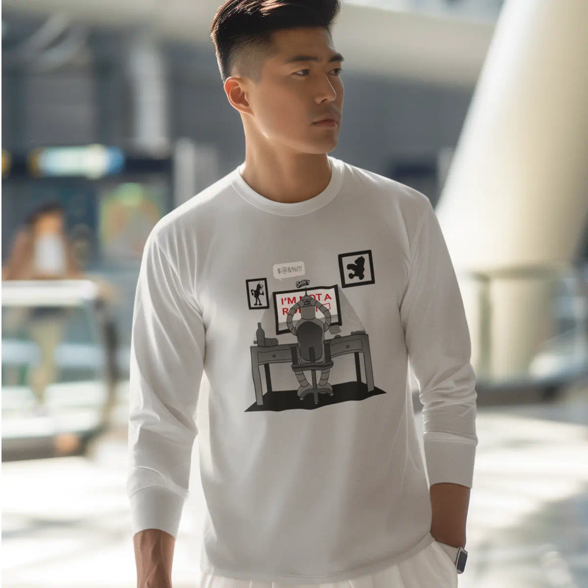 retro jumpers, grey jumper mens, black white jumper, black & white jumper, mens jumper grey, Graphic tees, sarkysloth, sarky sloth